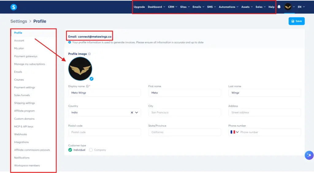 Systeme.io features navigation funnel email course affiliate