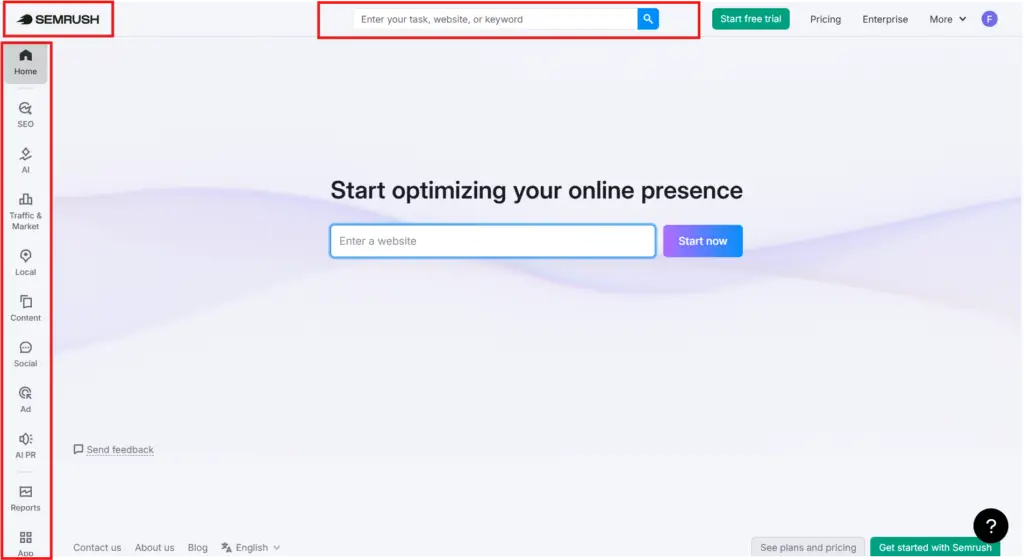 Semrush review 2026 dashboard overview keyword and domain analytics