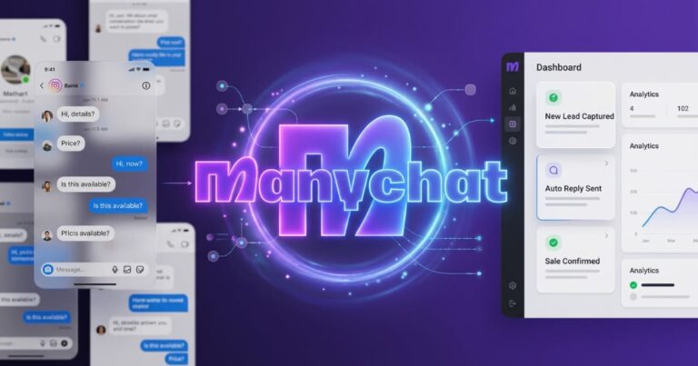 Manychat review 2026 featured image showing chat automation platform overview and features