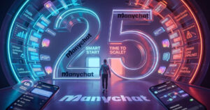 Manychat 25 contacts limit 2026 neon display showing free plan cap
