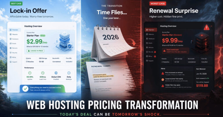 Hostinger web hosting pricing transformation 2026 plan comparison chart
