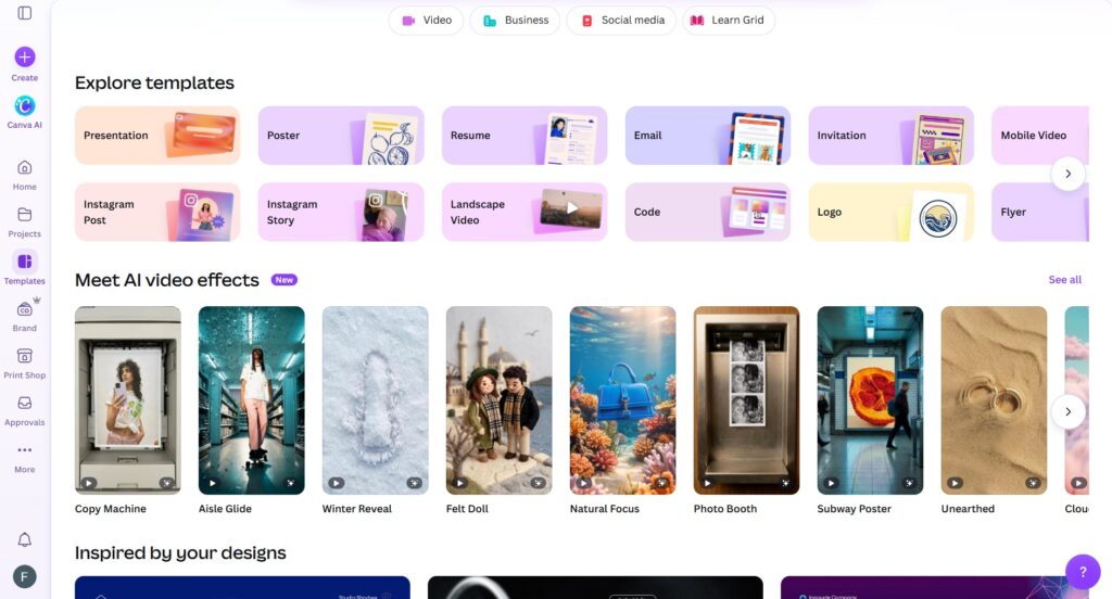 Canva Templates Dashboard 2026