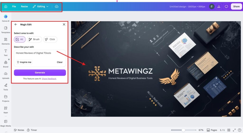 Canva Magic Studio free plan usage limit warning 2026