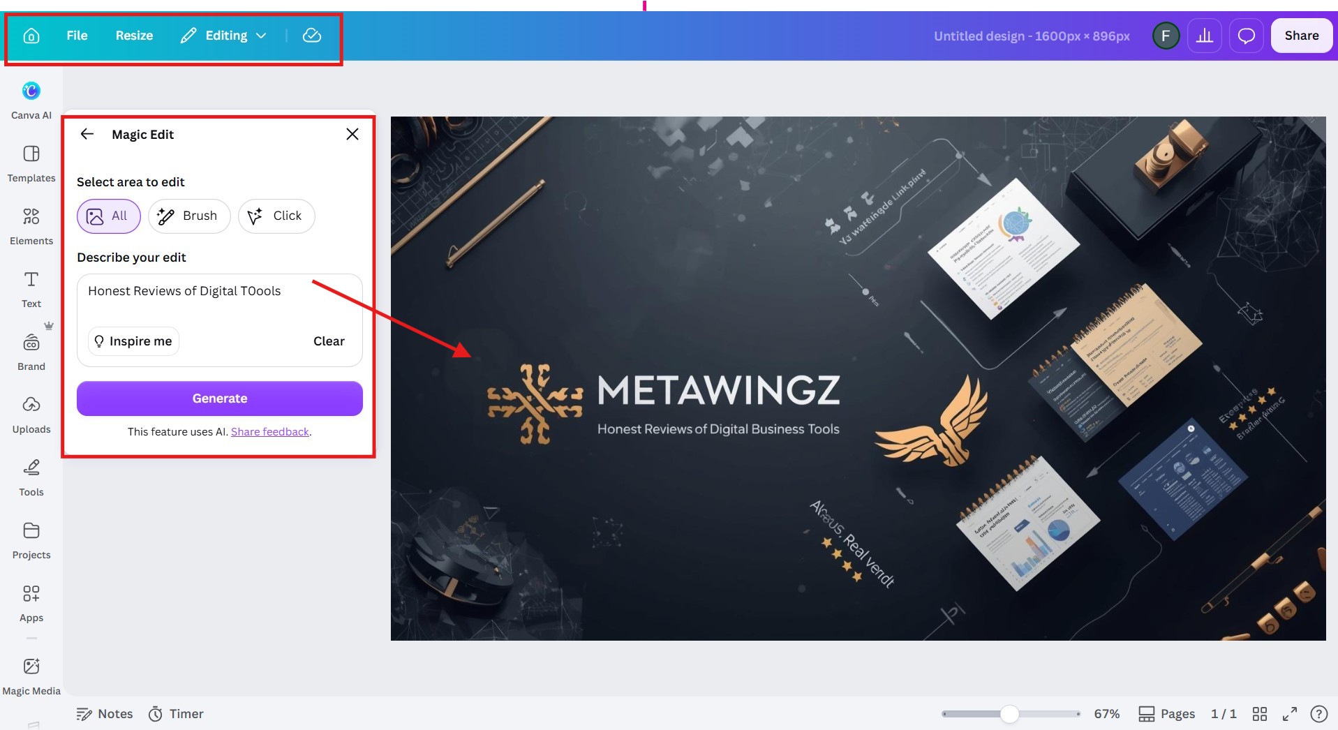 Canva Magic Studio free plan usage limit warning 2026