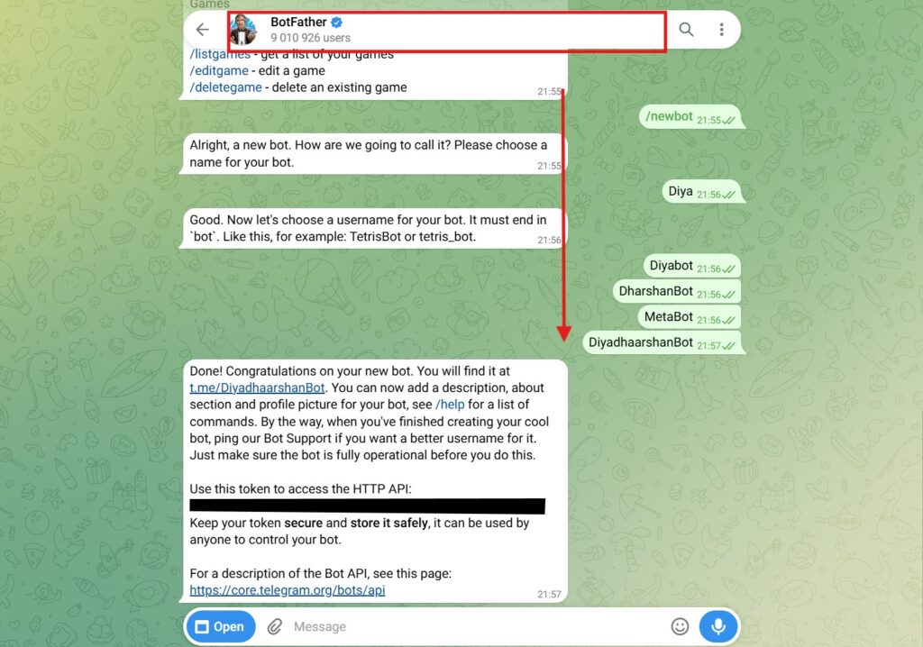 manychat telegram bot connection settings 2026