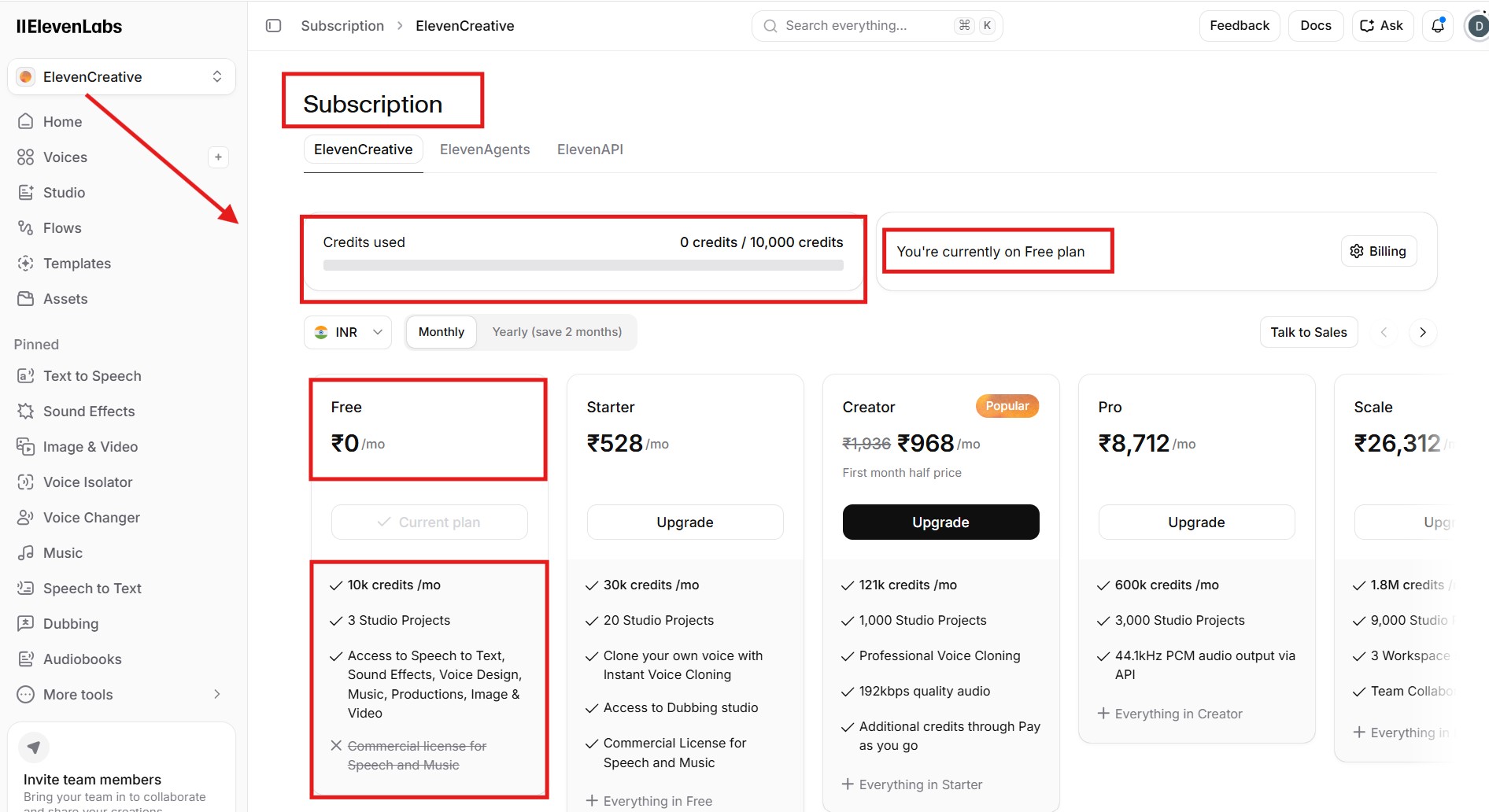 elevenlabs free plan signup no credit card 2026