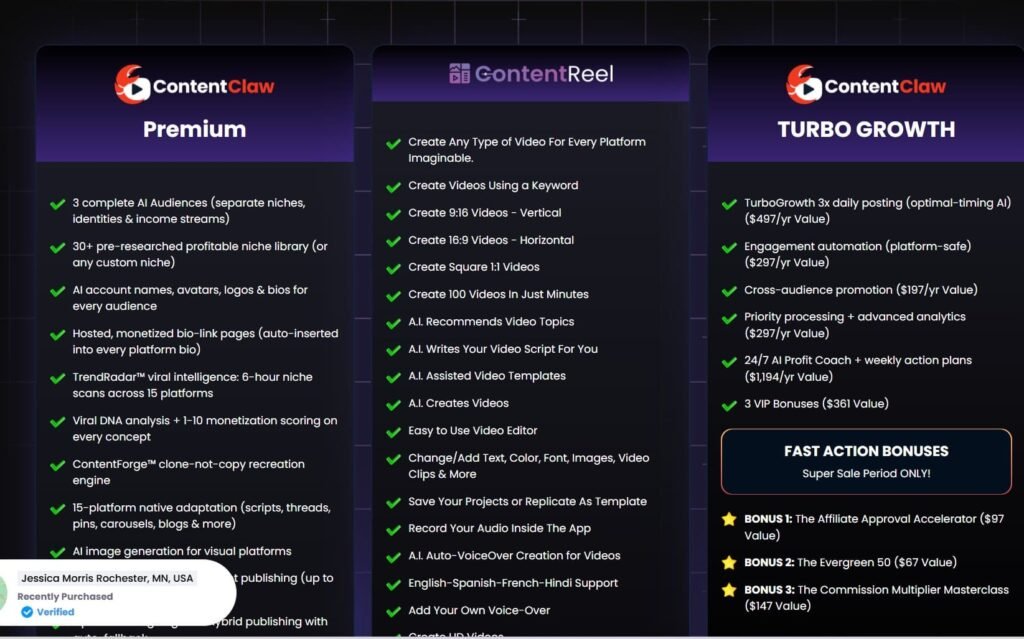 Plan Comparison Table 2026