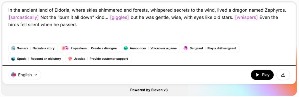 elevenlabs v3 audio tags dialogue mode 2026