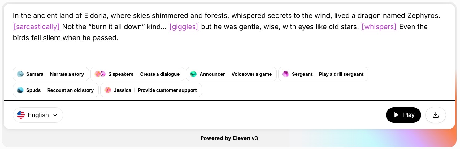 elevenlabs v3 audio tags dialogue mode 2026