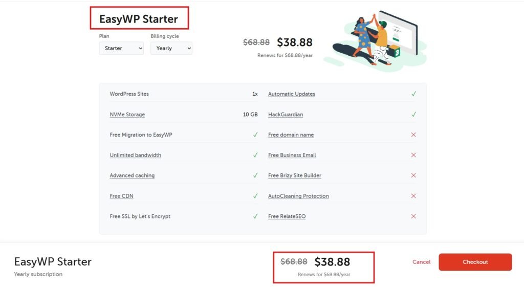 hostinger namecheap checkout total comparison 2026