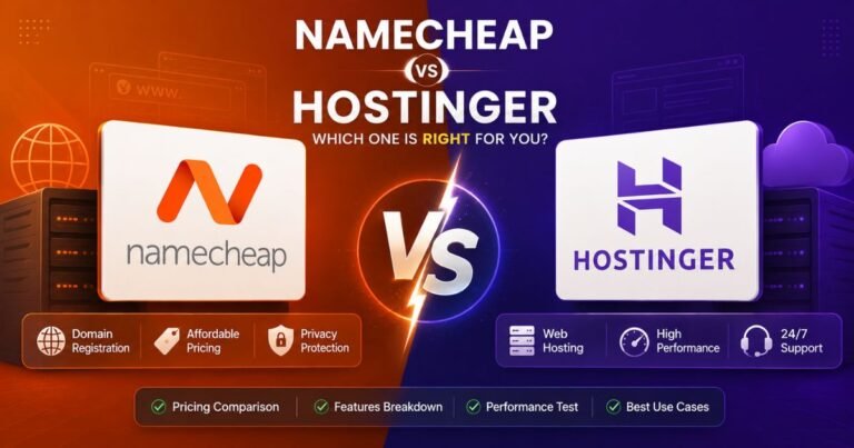 Hostinger vs Namecheap comparison Guide 2026