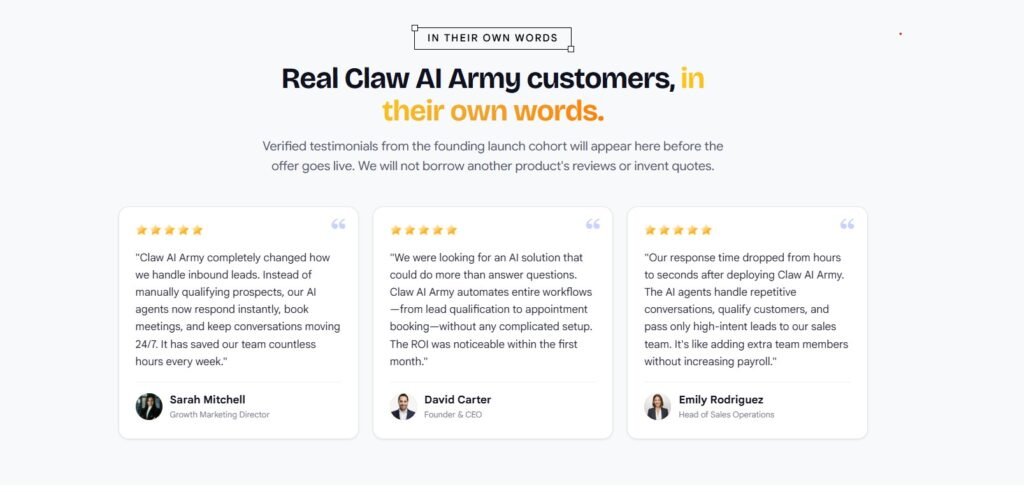 Claw AI Army Reviews by Clients