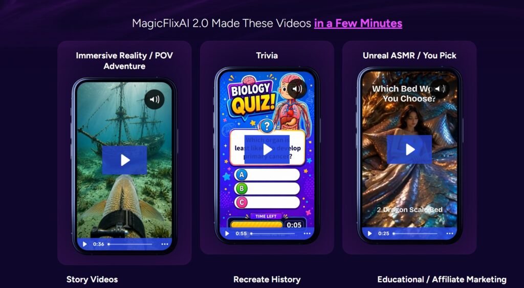 MagicFlix AI trending channel themes